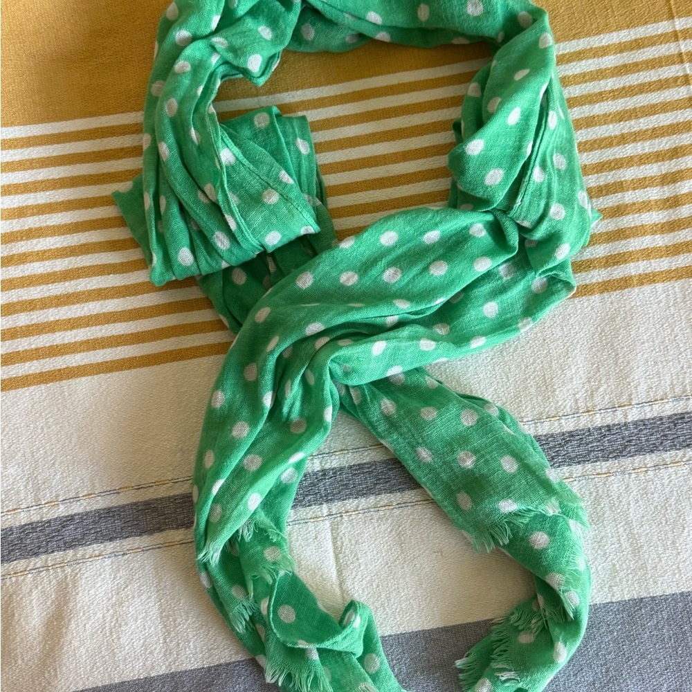 Green Polka Dot Scarf